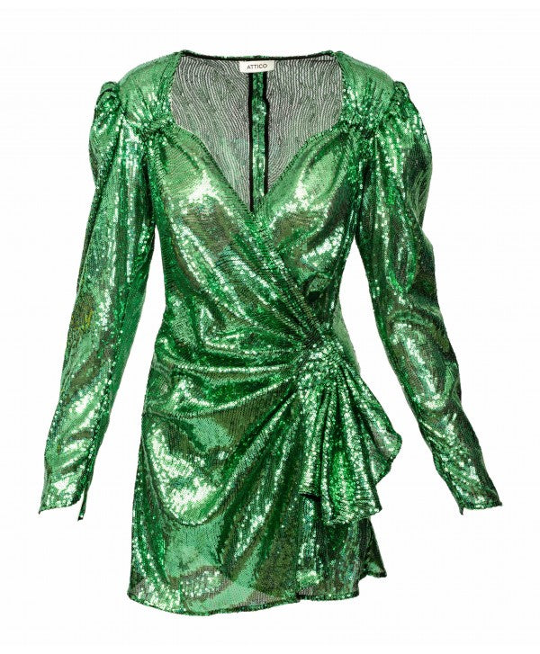 Sequin Wrap Mini Dress Blank Boutique Riyadh Sequin Wrap Mini Dress Blank Boutique Riyadh